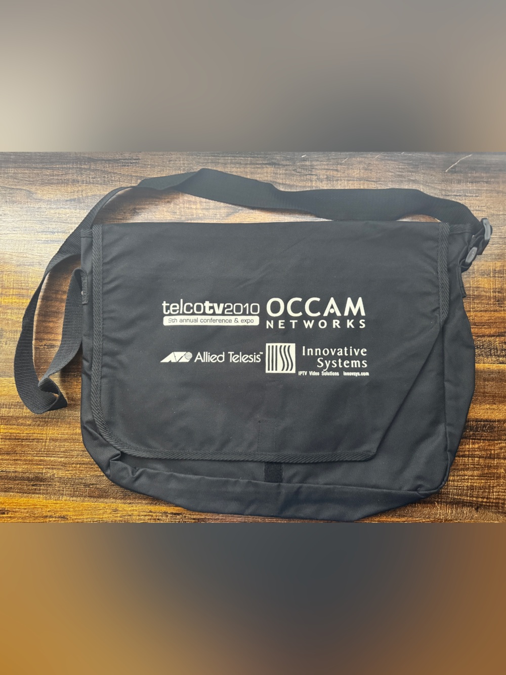 Bag NWOT Telcotv 2010 Tech Conference Black Messenger